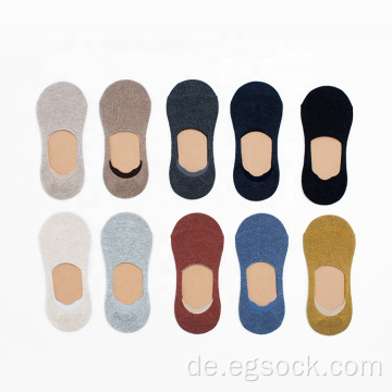 Die unsichtbaren Bootssocken der Dame aus dünnem Baumwoll-Polyester-Spandex